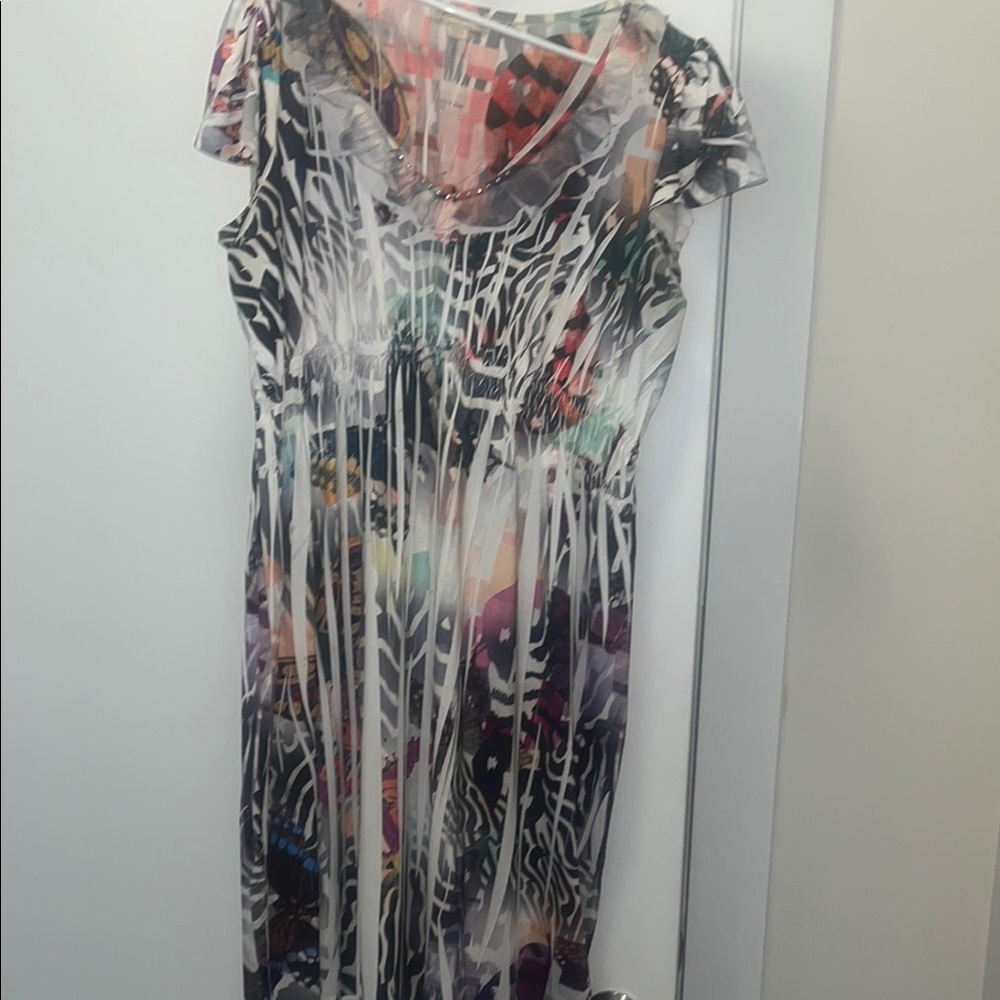 Multicolor Abstract Print Dress, previously worn